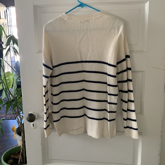 Thompson Pocket Pullover Sweater in Nautical Stripe - Picture 6 of 7
